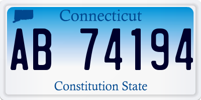 CT license plate AB74194