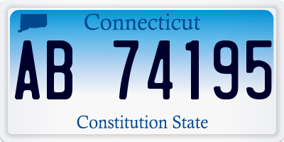 CT license plate AB74195