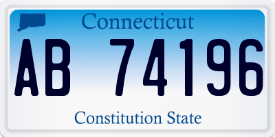 CT license plate AB74196