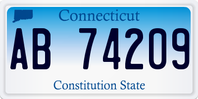 CT license plate AB74209