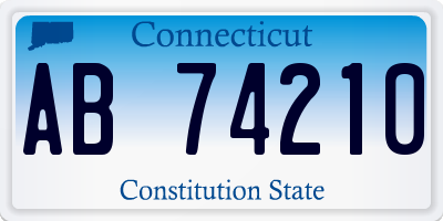 CT license plate AB74210