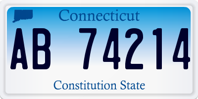 CT license plate AB74214