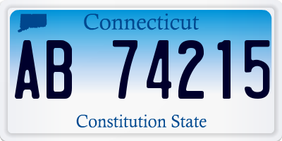 CT license plate AB74215