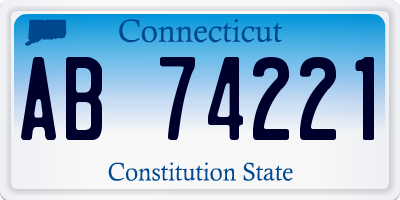 CT license plate AB74221