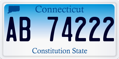 CT license plate AB74222