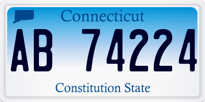 CT license plate AB74224