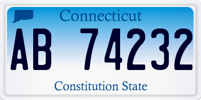 CT license plate AB74232