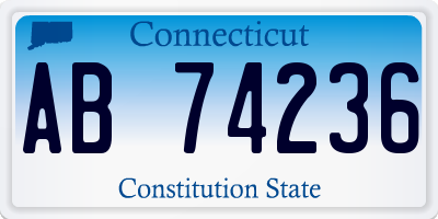 CT license plate AB74236