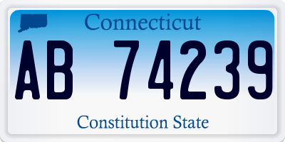 CT license plate AB74239
