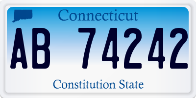 CT license plate AB74242