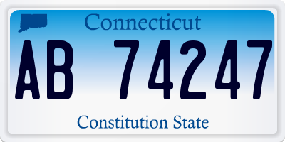 CT license plate AB74247