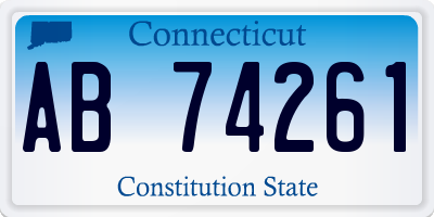 CT license plate AB74261