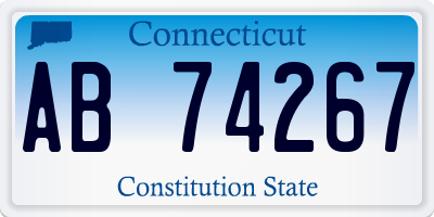 CT license plate AB74267