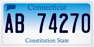 CT license plate AB74270