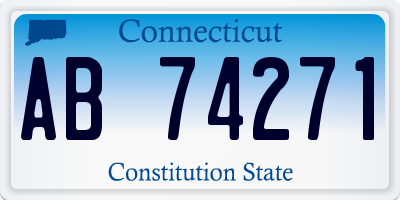 CT license plate AB74271