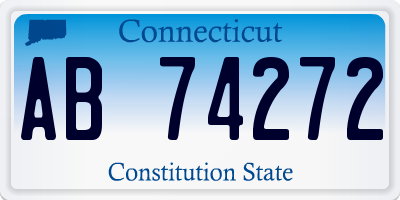 CT license plate AB74272