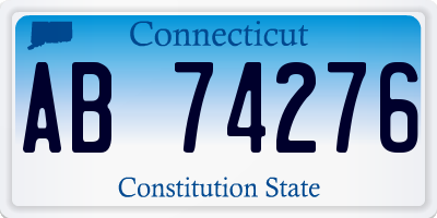 CT license plate AB74276