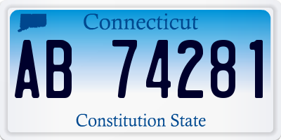 CT license plate AB74281