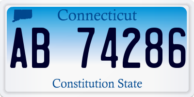 CT license plate AB74286