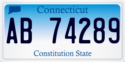 CT license plate AB74289