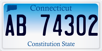 CT license plate AB74302