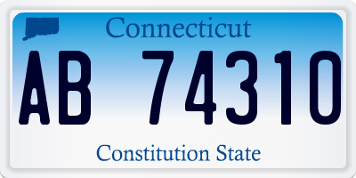 CT license plate AB74310