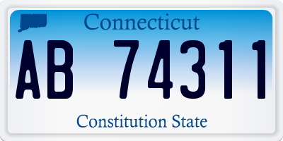 CT license plate AB74311