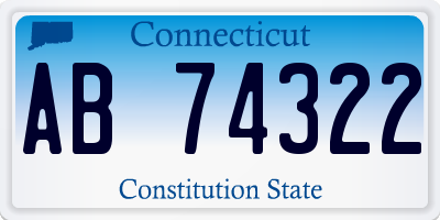 CT license plate AB74322