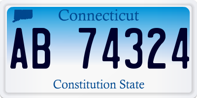 CT license plate AB74324