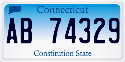 CT license plate AB74329