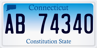 CT license plate AB74340