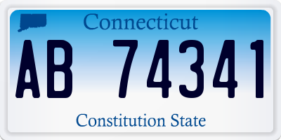 CT license plate AB74341