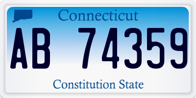 CT license plate AB74359