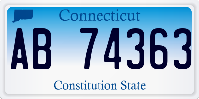 CT license plate AB74363