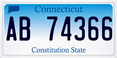 CT license plate AB74366