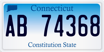 CT license plate AB74368