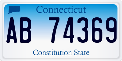 CT license plate AB74369