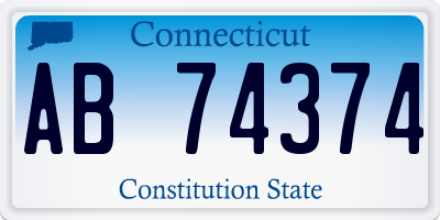 CT license plate AB74374