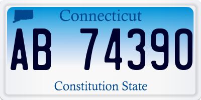 CT license plate AB74390