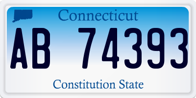 CT license plate AB74393