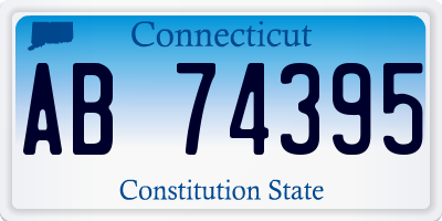 CT license plate AB74395