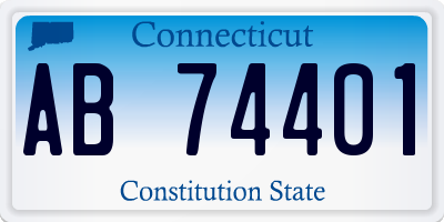 CT license plate AB74401