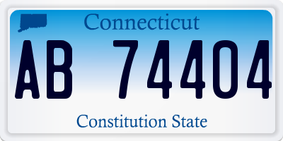 CT license plate AB74404