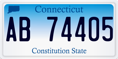 CT license plate AB74405