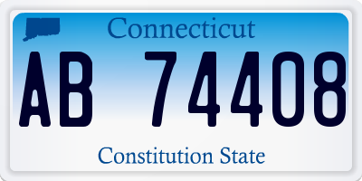 CT license plate AB74408