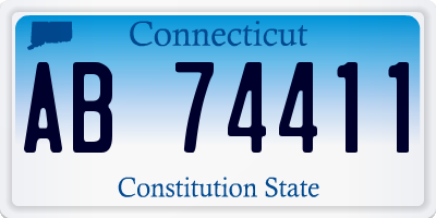 CT license plate AB74411