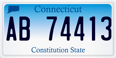 CT license plate AB74413