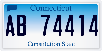 CT license plate AB74414