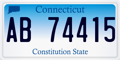 CT license plate AB74415