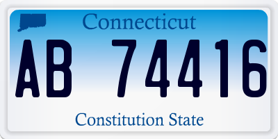 CT license plate AB74416